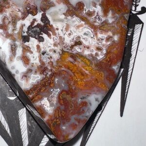 Rare SoCal copper plume agate Wingate Pass Tumble/ Worry stone